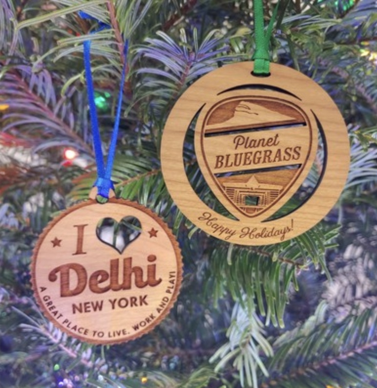 custom hardwood Christmas ornaments