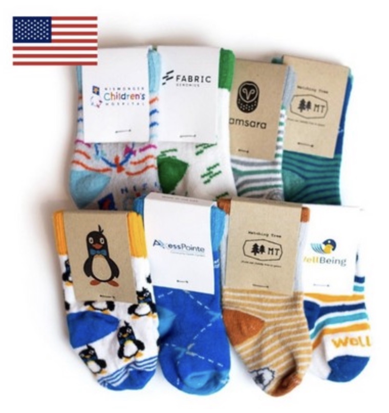 custom knit cotton crew baby socks