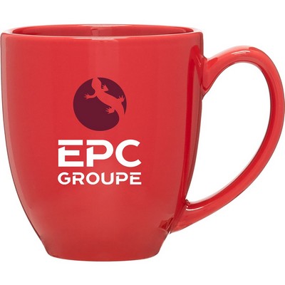 15 oz Bistro Ceramic Mug (Glossy Red)